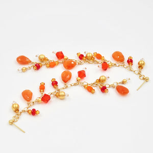 Tangerine Comet Earrings